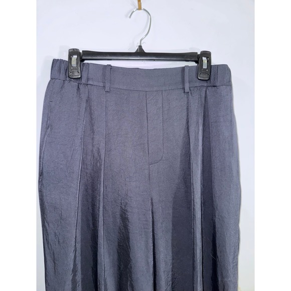 Vince navy Blue high waisted wide leg loose fit trousers pants size medium - Picture 3 of 8